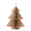 Taupe Paper Christmas Tree With Glitters
