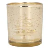 Tealight Holder Tree Design 8 Cm Gold