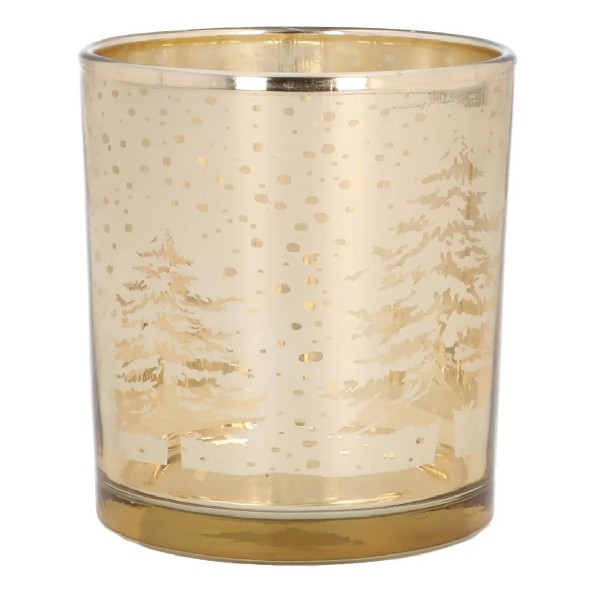 Tealight Holder Tree Design 8 Cm Gold