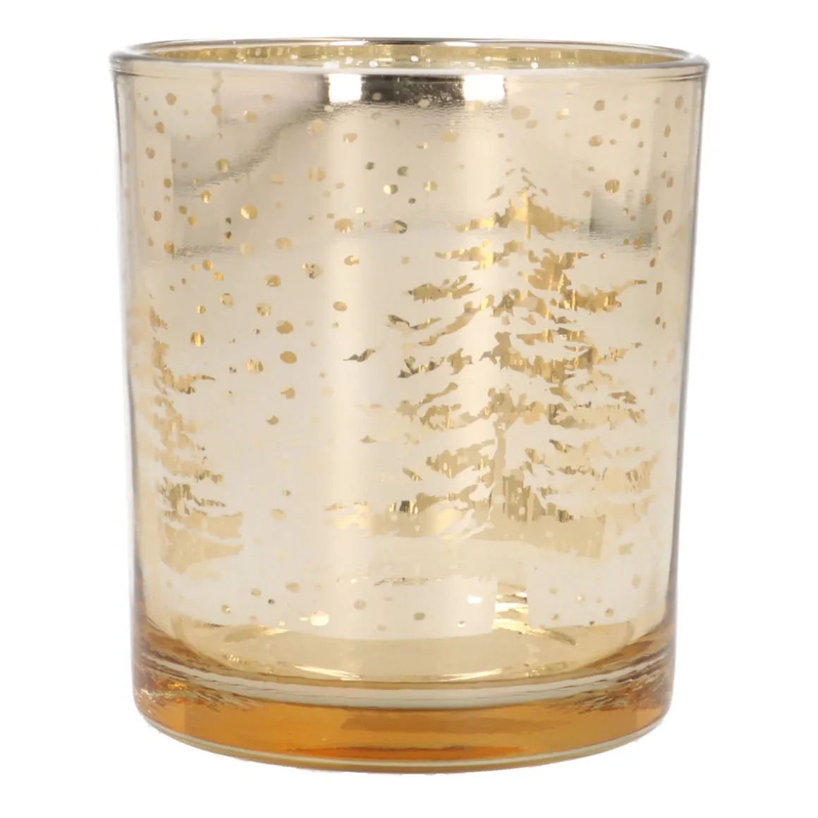 Tealight Holder Tree Design 10 Cm Gold