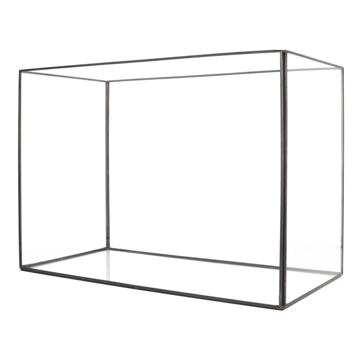 Timeless Glass Decorative Bowl With Metal