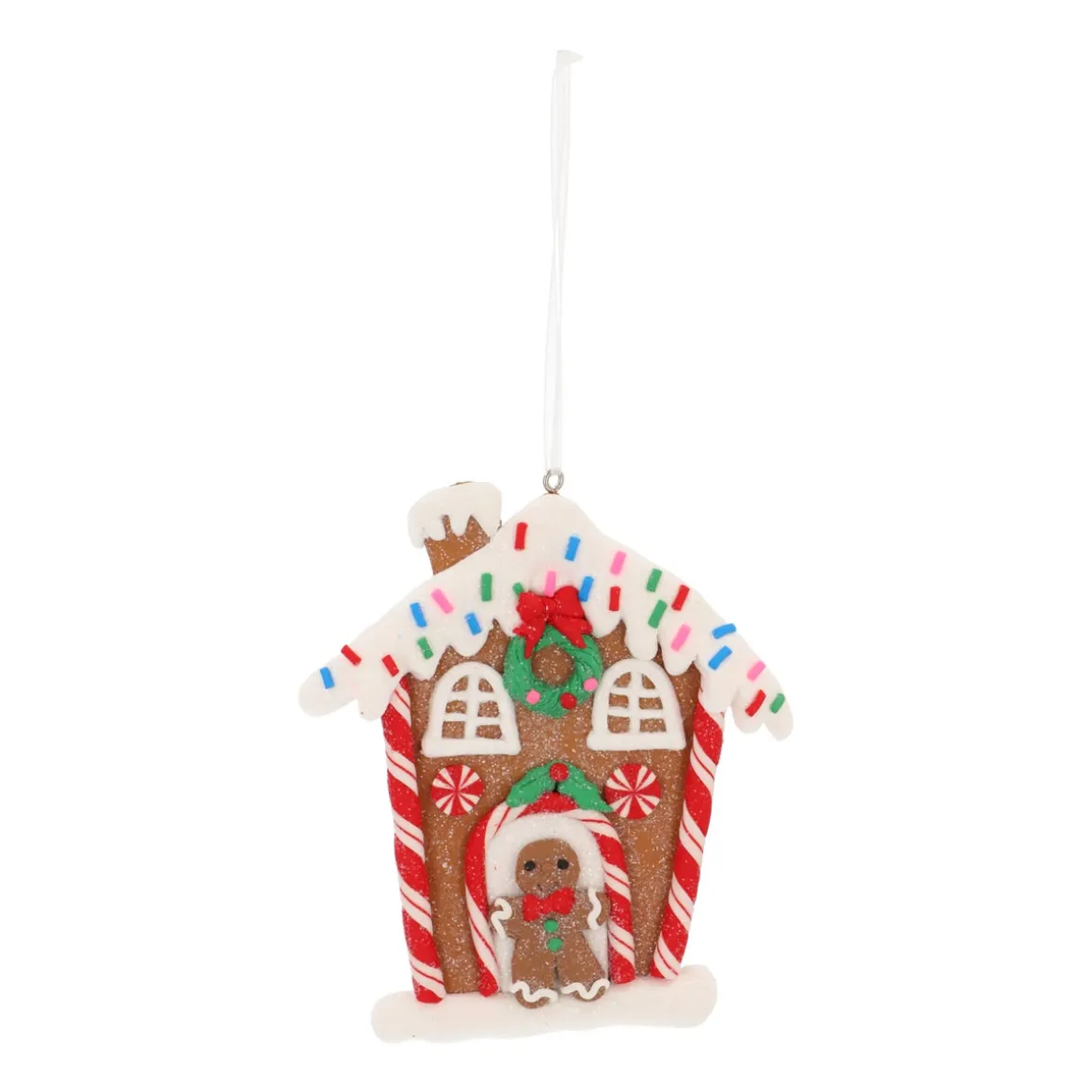 Traditional Colored Gingerbread House Ornament