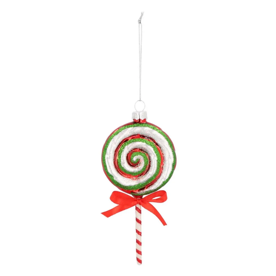 Traditional Lolly Christmas Ornament | Glass | 14 Cm