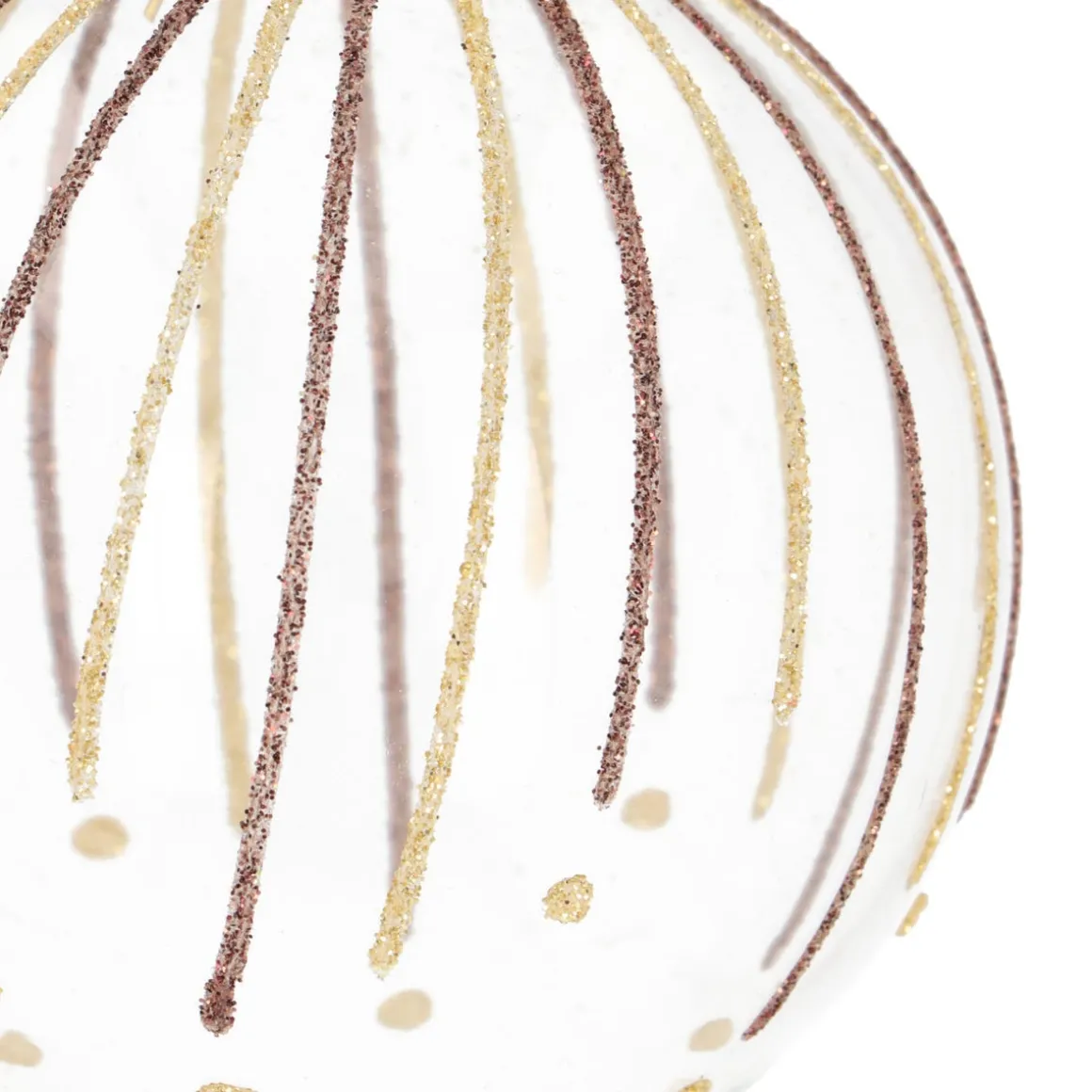 Transparent Christmas Bauble With Glitter Lines