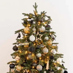 Transparent Fillable Christmas Bauble Made Of Glass 8 Cm Gold
