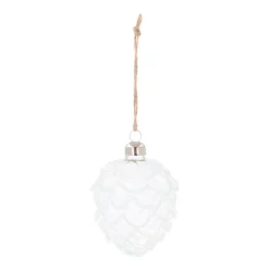 Transparent Glass Pine Cone With Frost