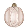 Transparent Taupe Christmas Bauble With Glitters