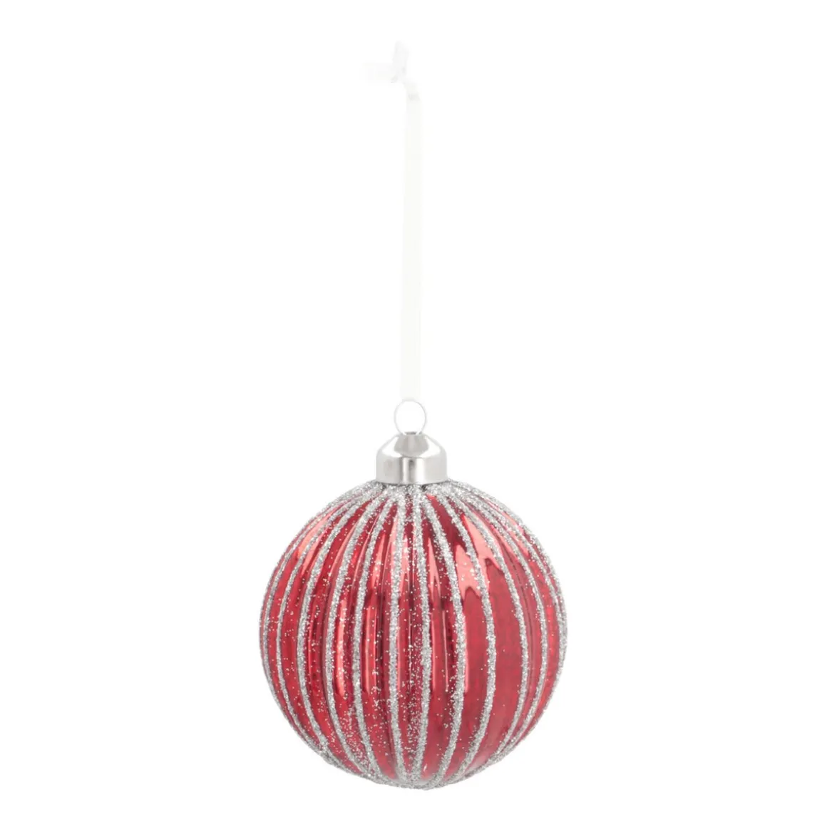 Unique Glass Christmas Bauble Lampion 8cm Red