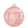 Unique Glass Christmas Bauble Lampion 8cm Pink