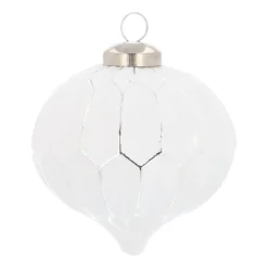 Unique Glass Onion Geometric 8 Cm White
