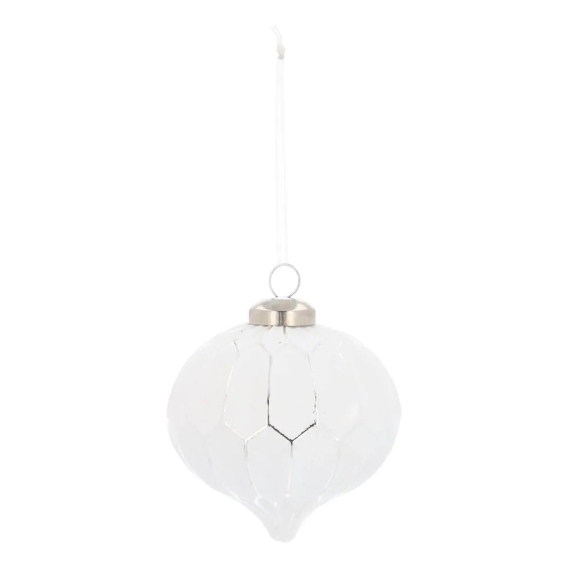 Unique Glass Onion Geometric 8 Cm White