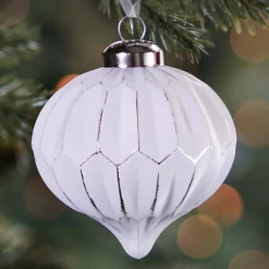 Unique Glass Onion Geometric 8 Cm White