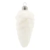 Unique Glass Pine Cone 12 Cm White