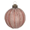 Warm Bronze Crackle Christmas Bauble