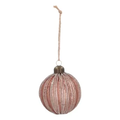 Warm Bronze Crackle Christmas Bauble