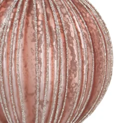 Warm Bronze Crackle Christmas Bauble