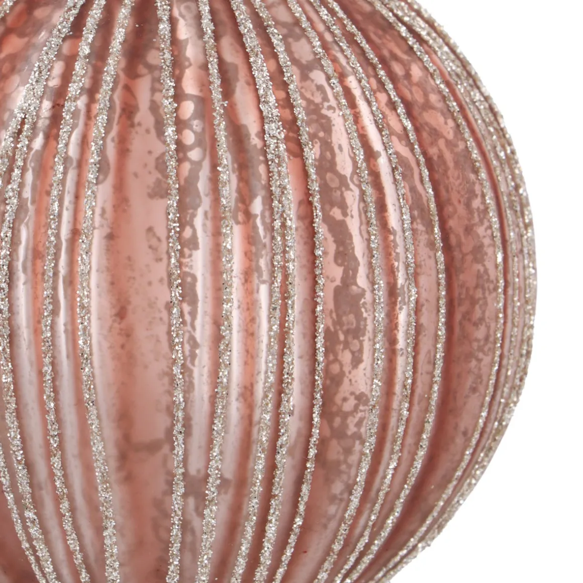 Warm Bronze Crackle Christmas Bauble