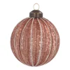 Warm Copper Crackle Christmas Bauble