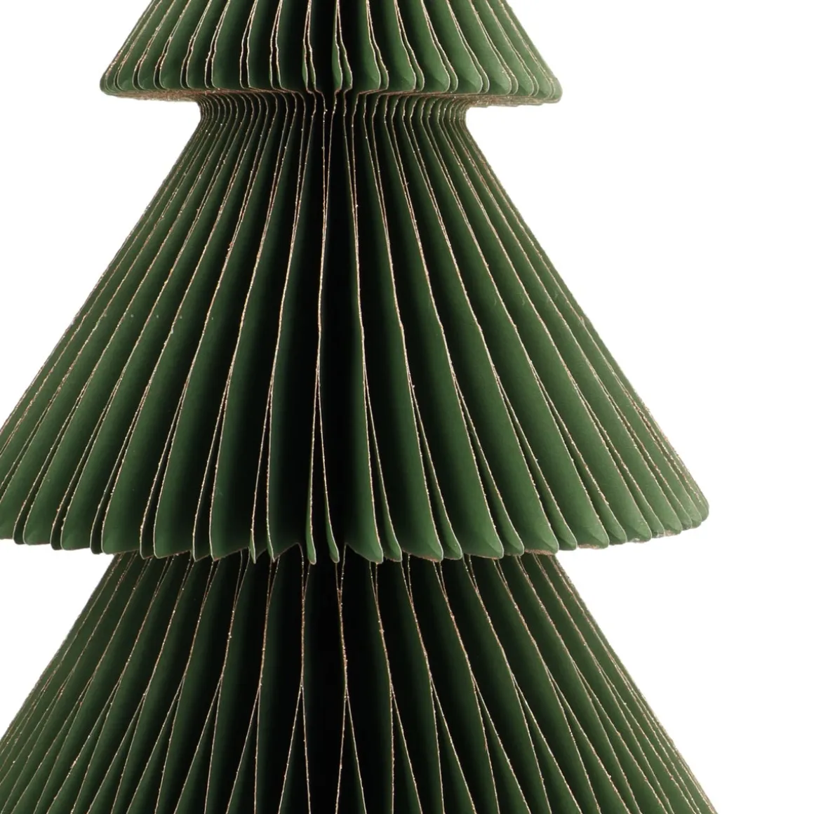 Warm Green Paper Glitter Christmas Tree
