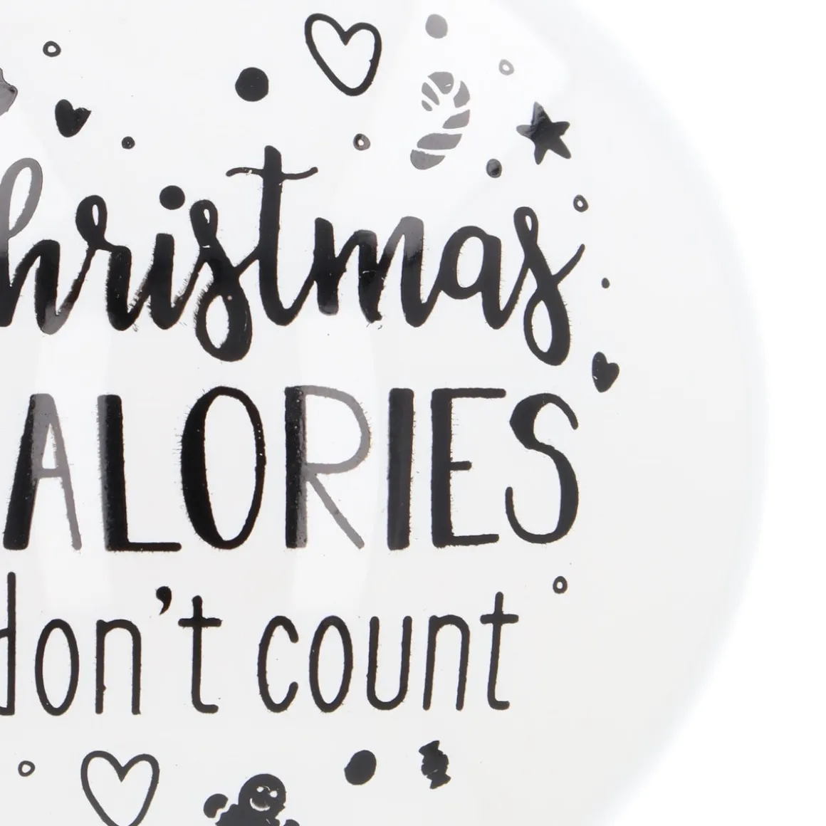 White Christmas Bauble 'Calories Don't Count'