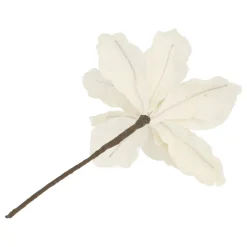 White Magnolia With Glitters And Sequins