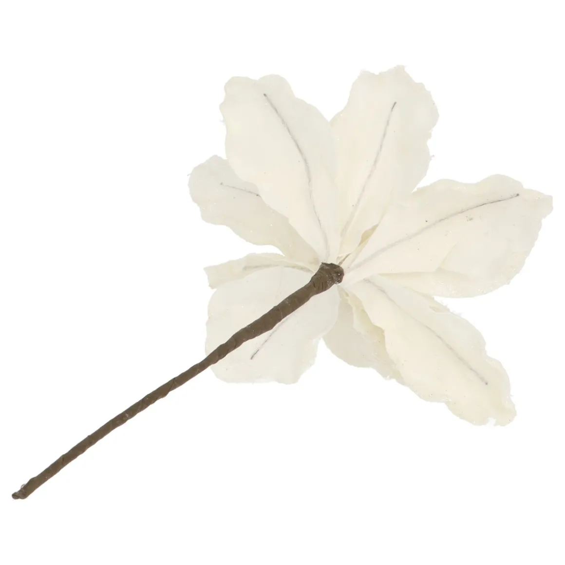 White Magnolia With Glitters And Sequins