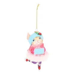 Winter Rabbit With Skates Ornament