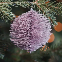 Wire Christmas Bauble 8 Cm Pink