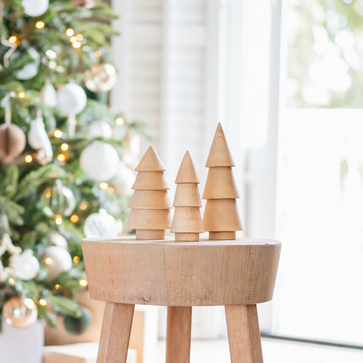 Wooden Christmas Tree With Simple Design