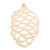 Wooden Cone Ornament | Natural | 15 Cm