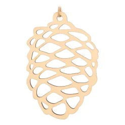 Wooden Cone Ornament | Natural | 15 Cm