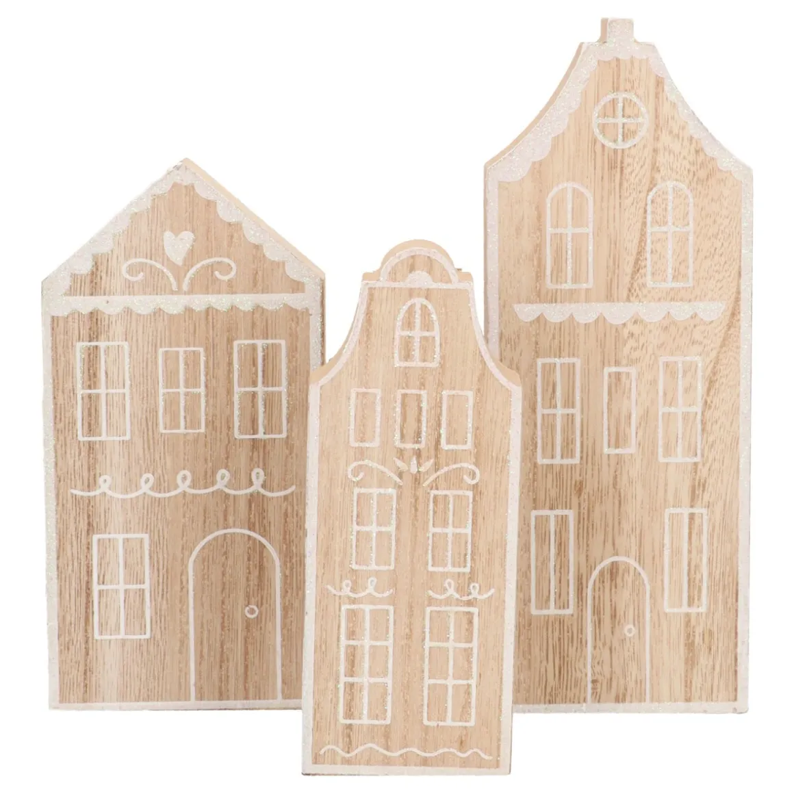 Wooden House With Iridescent Snow Effect