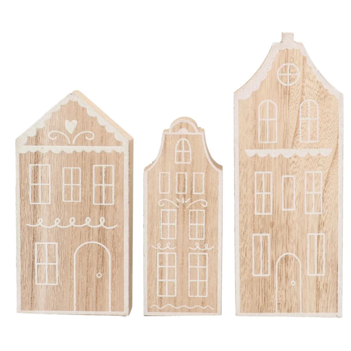 Wooden House With Iridescent Snow Effect