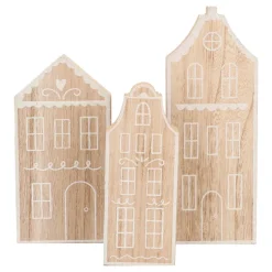 Wooden House With Iridescent Glitter
