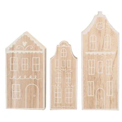 Wooden House With Iridescent Glitter