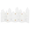 Wooden Row Of Houses With Golden Hinges