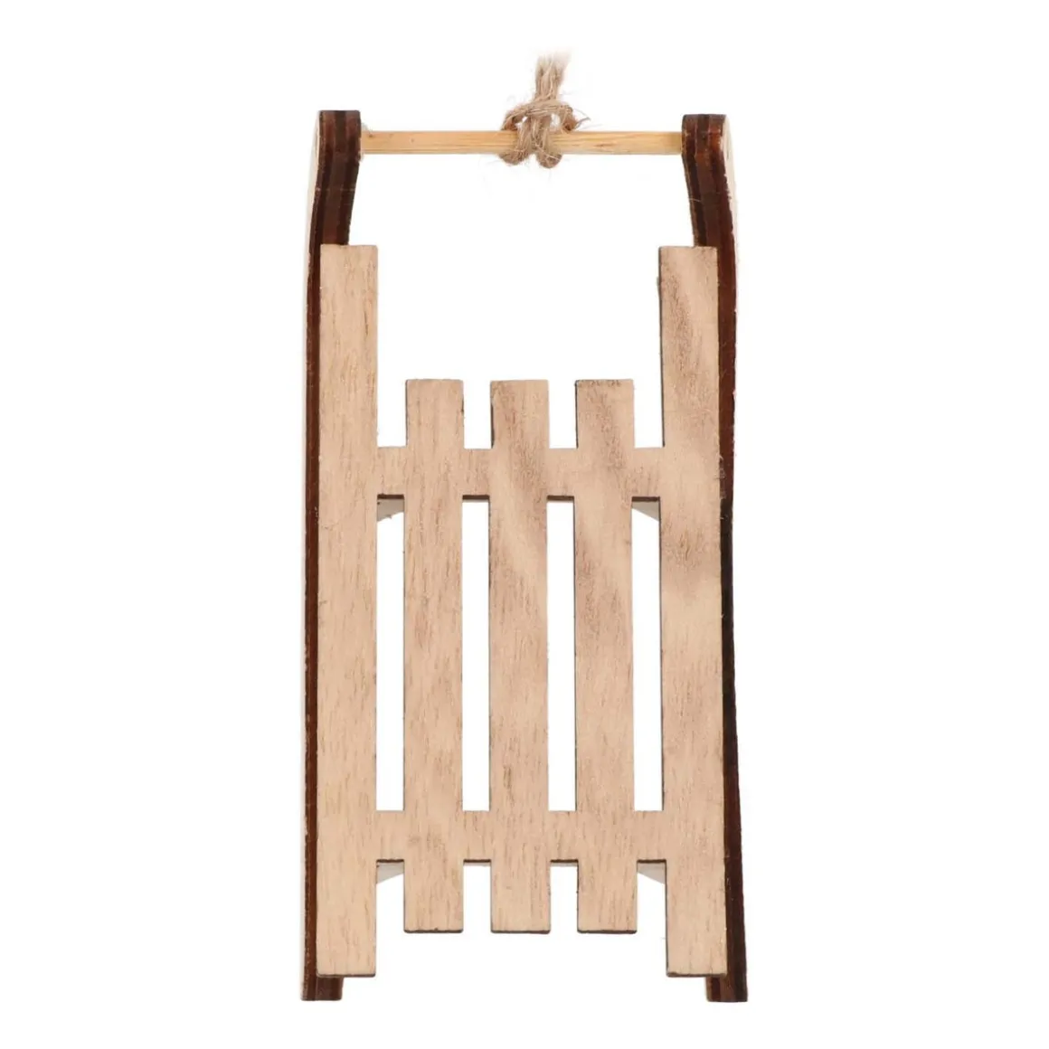 Wooden Sleigh Ornament | Natural | 10 Cm