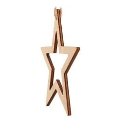 Wooden Star Ornament | Natural | 15 Cm