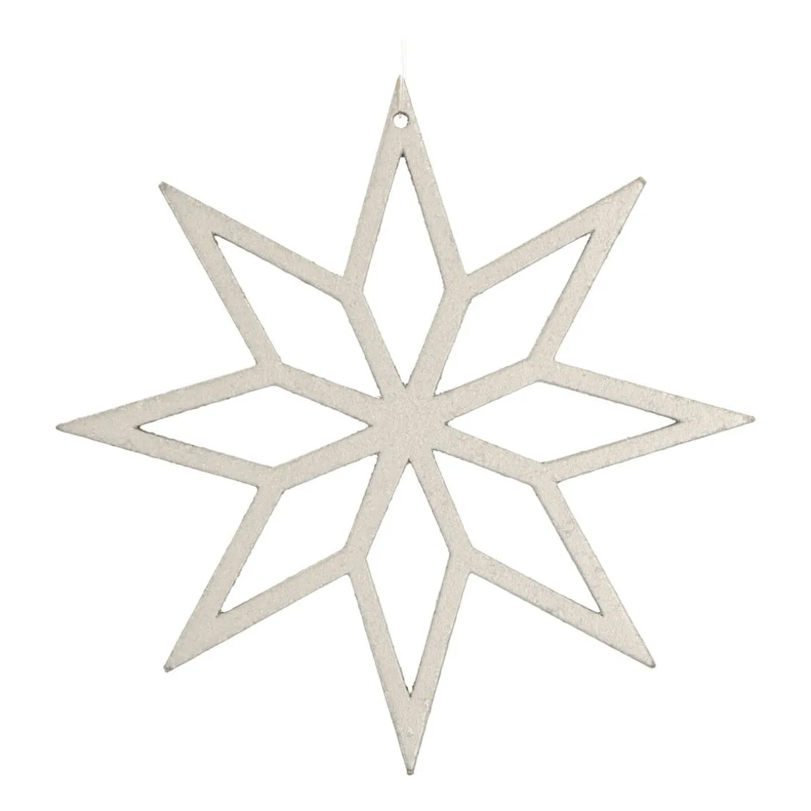 Wooden Star Ornament | Silver | 12 Cm