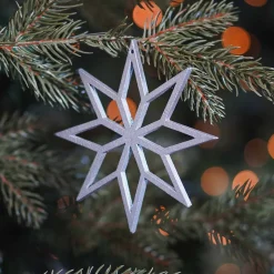 Wooden Star Ornament | Silver | 12 Cm