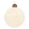 Wool White Christmas Bauble With Pearl Branches