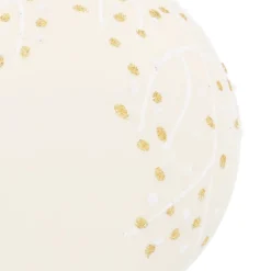 Wool White Christmas Bauble With Pearl Branches
