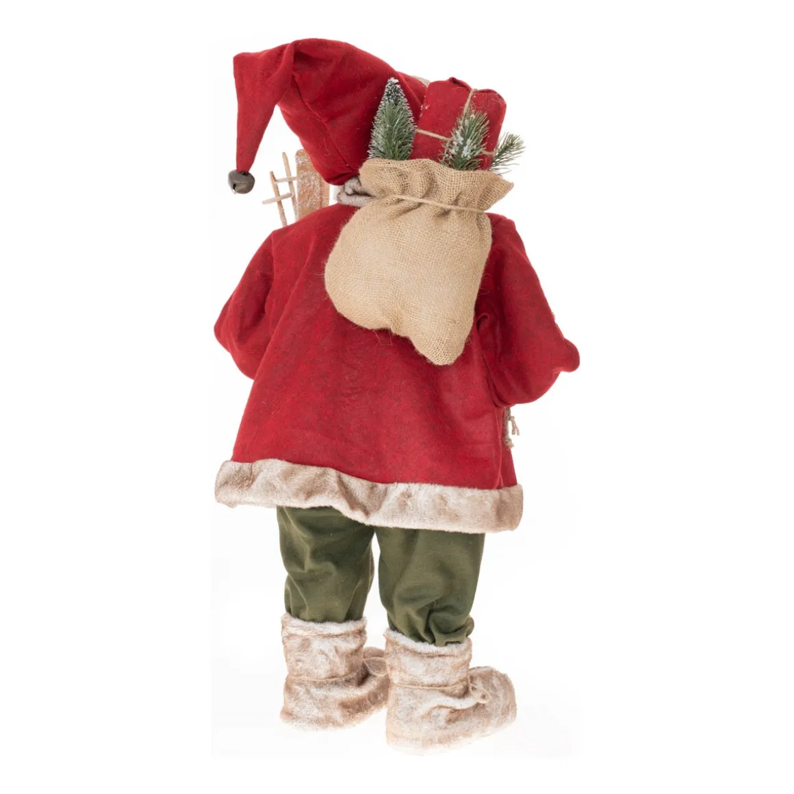 XL Standing Santa Claus | Bordeaux-green | 80cm/31in | Cloth